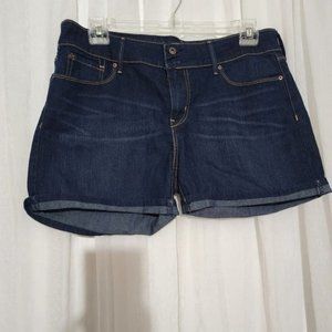 Denizen Denim Cuffed Jean Stretch Shorts Front Pockets Back Pockets Size 14
